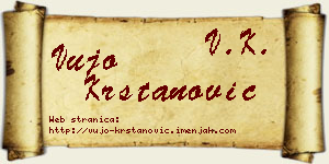 Vujo Krstanović vizit kartica